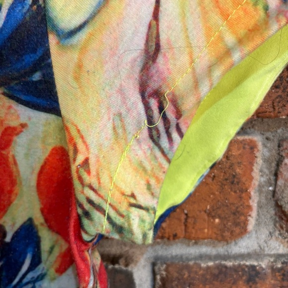 Noracora womens multicolor peacock butterfly short sleeve slit maxi dres… - Picture 5 of 5